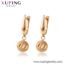96970 Xuping Umwelt Kupfer Drop vergoldet Ohrring Frauen